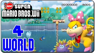 New Super Mario Bros. Wii 100% Walkthrough World 4