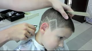 ▲МОДНАЯ СТРИЖКА для мальчиков с рисунком 2016 Fashion haircut for boys with riunkom