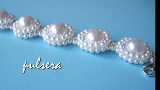 DIY - Pulsera todo perlas para novias - Bracelet all pearls, for brides
