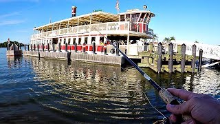 Caught a GIANT Bass Under a Disney Boat! (They All Cheered)