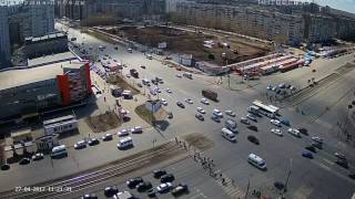 Авария 2017 04 27, Челябинск, перекрёсток Чичерина - проспект Победы