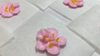 ЯБЛОНЕВЫЙ ЦВЕТОК. Как сделать цветок яблони из крема. Украшение для куличей, капкейков и тортов.