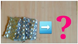DIY Beautiful Wall Piece using Waste Medicine Wrappers | Easy Wall Hanging using Medicine Wrappers