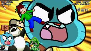 Mugen - MH Daniel and Gumball vs Cure Happy and Genma Saotome