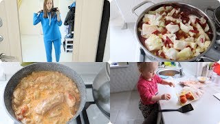 VLOG :будни мамы/курица с овощами в сливках/любимый василёк/красная капуста