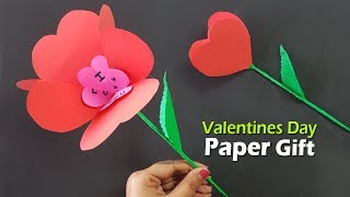 Beautiful Valentines Day Paper Flower Making - Valentine's Day Gift Ideas | Paper Girl