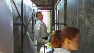 Brown coat stucco tips from different areas of this project