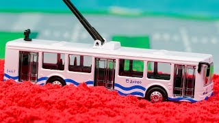 Мультфильм про Городской транспорт, Троллейбус Технопарк, Авария 283 Серия Мир Машинок
