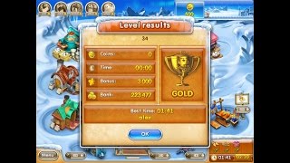 Farm Frenzy 3 only GOLD (level 34) playthrough Веселая ферма 3 (уровень 34) Золото