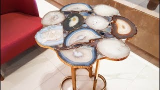 Superb Table from Stones DIY Creative Design Idea 2019