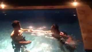 singer Krish & Nikesha Patel swimming pool intimate MMS - leaked video