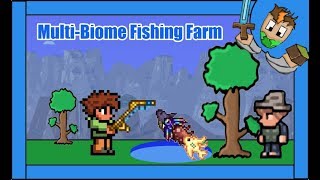 Terraria 1.3.5 Catch Any Fish |Multi-Biome Fishing Farm|