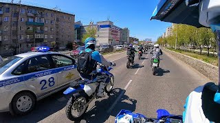 Ушел на мотоцикле от ДПС [ НЕАДЕКВАТ В ГАРАЖАХ ]