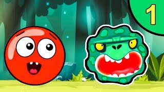 Несносный КРАСНЫЙ ШАР против монстров #1. Зелёные джунгли. Мультик ИГРА Red Ball на Игрули TV