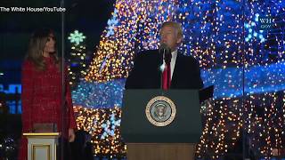 Trump wishes 'Merry Christmas' at White House tree lighting