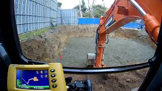 탑콘 X-32 굴삭기 레벨 시스템 터파기 작업 (DX140W ace with topcon X-32 level system Trench work)