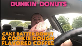 Dunkin’ Donuts Cookie Dough Flavored Coffee & Cake Batter Donut (2018)
