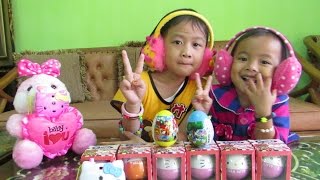 10 Mainan HELLO KITTY Surprise Unboxing Eggs Toys ? Mickey Mouse Clubhouse Donald Duck