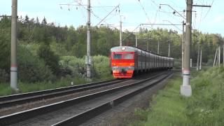 Электропоезд ЭР2Т-7177 перегон Голицыно - Петелино