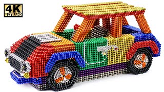 DIY - How To Make Color Mini Cooper From Magnetic Balls ( Satisfying ) | Magnet World 4K