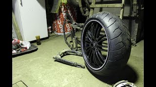 Широкое заднее колесо на мотоцикл Урал. Custom