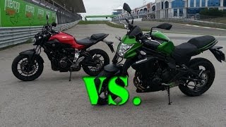 Kawasaki Er6n VS Yamaha MT07
