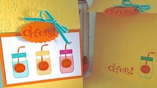 Simply Simple FLASH CARD - Mason Jar Cheers by Connie Stewart