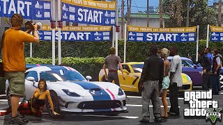 GTA 5 Car Show Car Meet Up with Real Car Mods! - "GTA 5 PC Mods"
