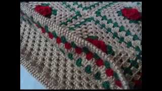 Вязание для дома.  Чехол на подушку. Crochet home decor.  Crochet pillow.  םריגה . עבודת יד
