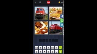 4 Bilder 1 Wort [Zug, Kartoffelpuffer, Kartoffelpuffer, Zug]