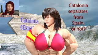 CATALONIA SEPARATES FROM SPAIN, OR NOT? /   MALE AND FEMALE MUSCLE  ANIMATION