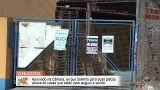 LEI LIMITA QTD PLACAS IMOBILIÁRIAS MARÍLIA - JOÃO P. SANTOS - 22-06-2015 - TV ZAN - COTIDIANO