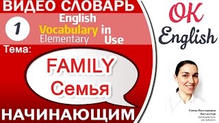 Тема 1 Family - семья. ?Английский словарь для начинающих. English vocabulary beginners