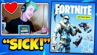 Ninja Reacts TO *NEW* Frostbite Skin & Cold Front Glider [Deep Freeze Bundle]