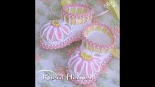 Копия видео Красивые пинетки для новорожденных. Crochet baby booties
