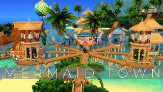 The Sims 4 Speed Build | ? PALMTREE MERMAID TOWN ? | ISLAND LIVING | Rebuilding Sulani