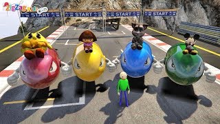 Rato Mickey, Dora, PacMan, Talking Tom | Baldi's Big Bomb Race | ZigZag Kids HD
