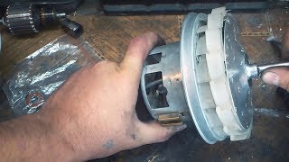 Собираем двигатель пылесоса.  We collect the vacuum cleaner motor.