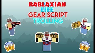 ROBLOX ROBLOXIAN LIFE EXPLOIT TROLLING:Trolling Kids With Gears(Script In The Description