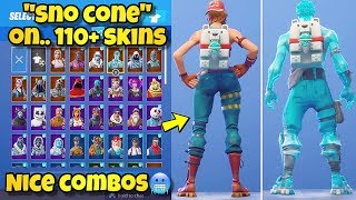 NEW "SNO CONE" BACK BLING Showcased With 110+ SKINS! Fortnite Battle Royale - NEW LIL WHIP SKIN