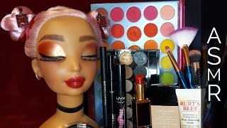 ASMR • Lunar New Year Makeup on Styling Doll Head • Whispered