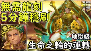 神魔之塔の查爾斯 生命之輪的運轉【地獄級】煉化光希臘 5分鐘穩刷