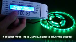 DMX512 signal decoder, pixel led strip decoder 6803/8806/2811/2801/3001/1903/9813/ws2812