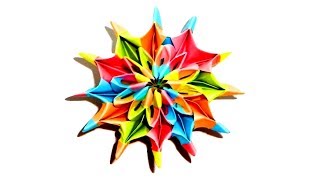 Игрушка оригами из бумаги ⭐ фейерверк, калейдоскоп, салют