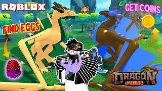 ROBLOX DRAGON ADVENTURES How to get COINS FAST + Where to Find EGGS! Female Breeding