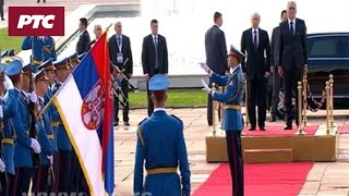 Svečani doček Vladimira Putina ispred Palate Srbije