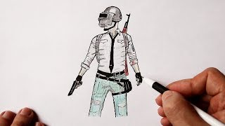 Как нарисовать персонаж из PUBG | Рисование человека из игры