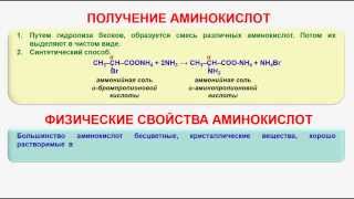 № 169. Органическая химия. Тема 26. Аминокислоты. Часть 5. Физические свойства аминокислот