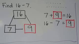 Grade 1 Math 5.6, Use related facts, add & subtract