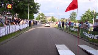 Bob de Jong, Erik van Loon en Jeroen Swaanen bij hun officiële start van de ELE Rally